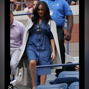 Mango dress Meghan Markle stamp size M EUC